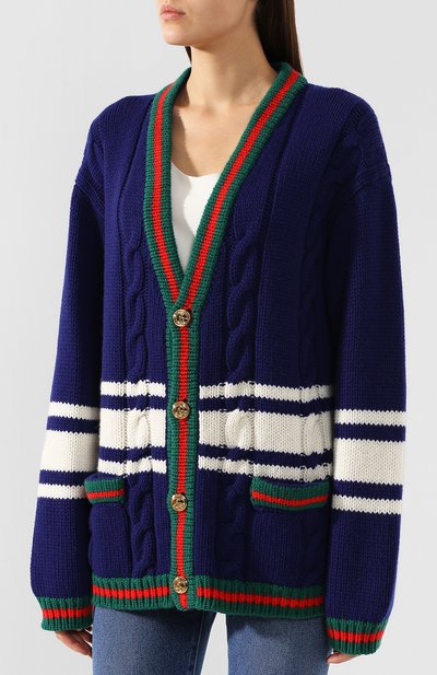 Шерстяной кардиган GUCCI, арт. 546079/XKAI2, фото 3