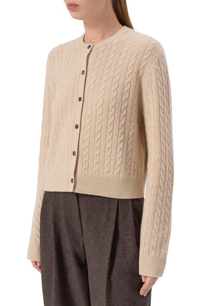 Кашемировый кардиган 12 STOREEZ бежевого цвета по цене 29000 руб., арт. 135316, фото 3 Кашемировый кардиган 12 STOREEZ, арт. 135316, фото 3
