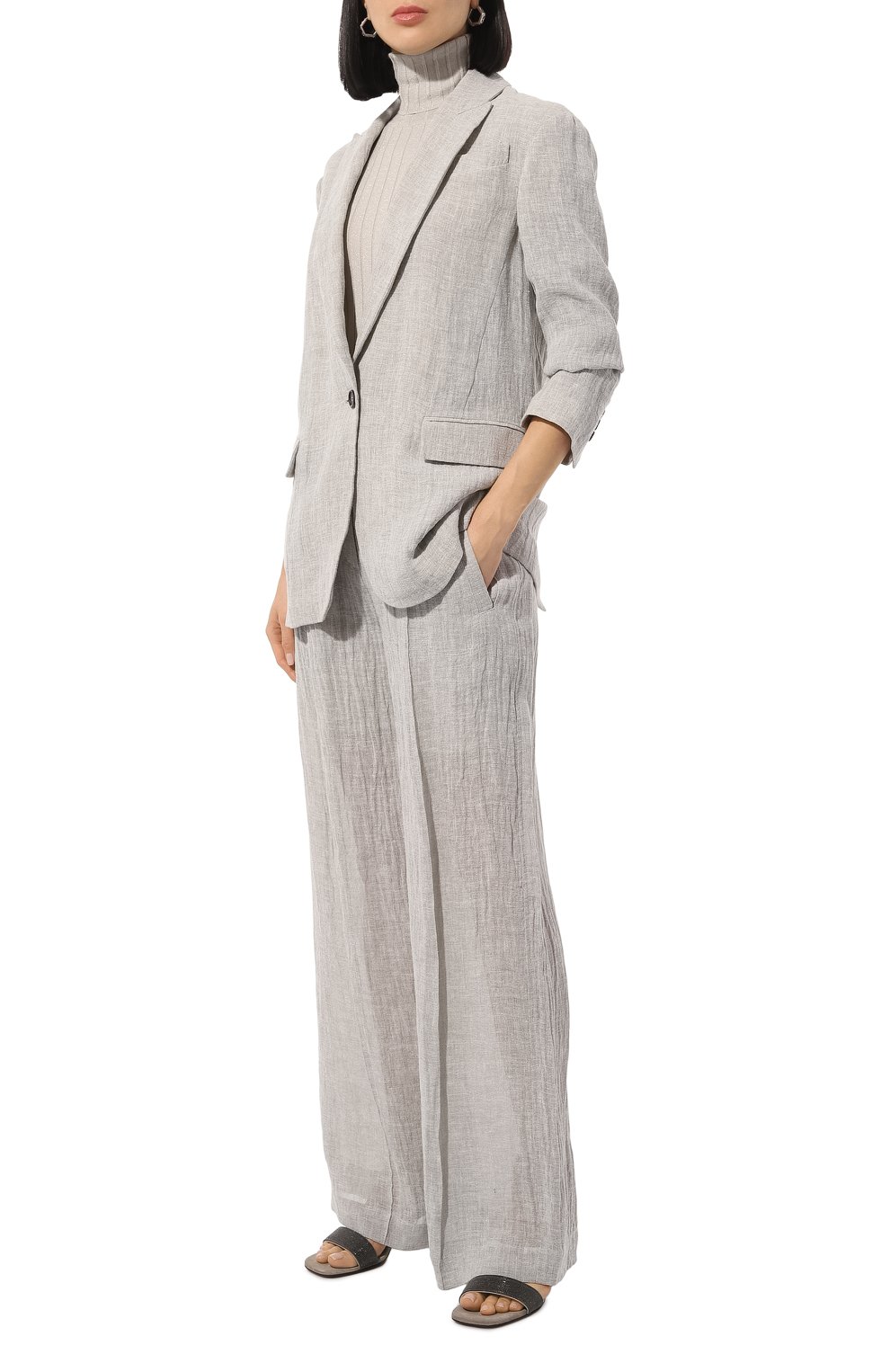 Льняные брюки BRUNELLO CUCINELLI, арт. MH570B1341, фото 2