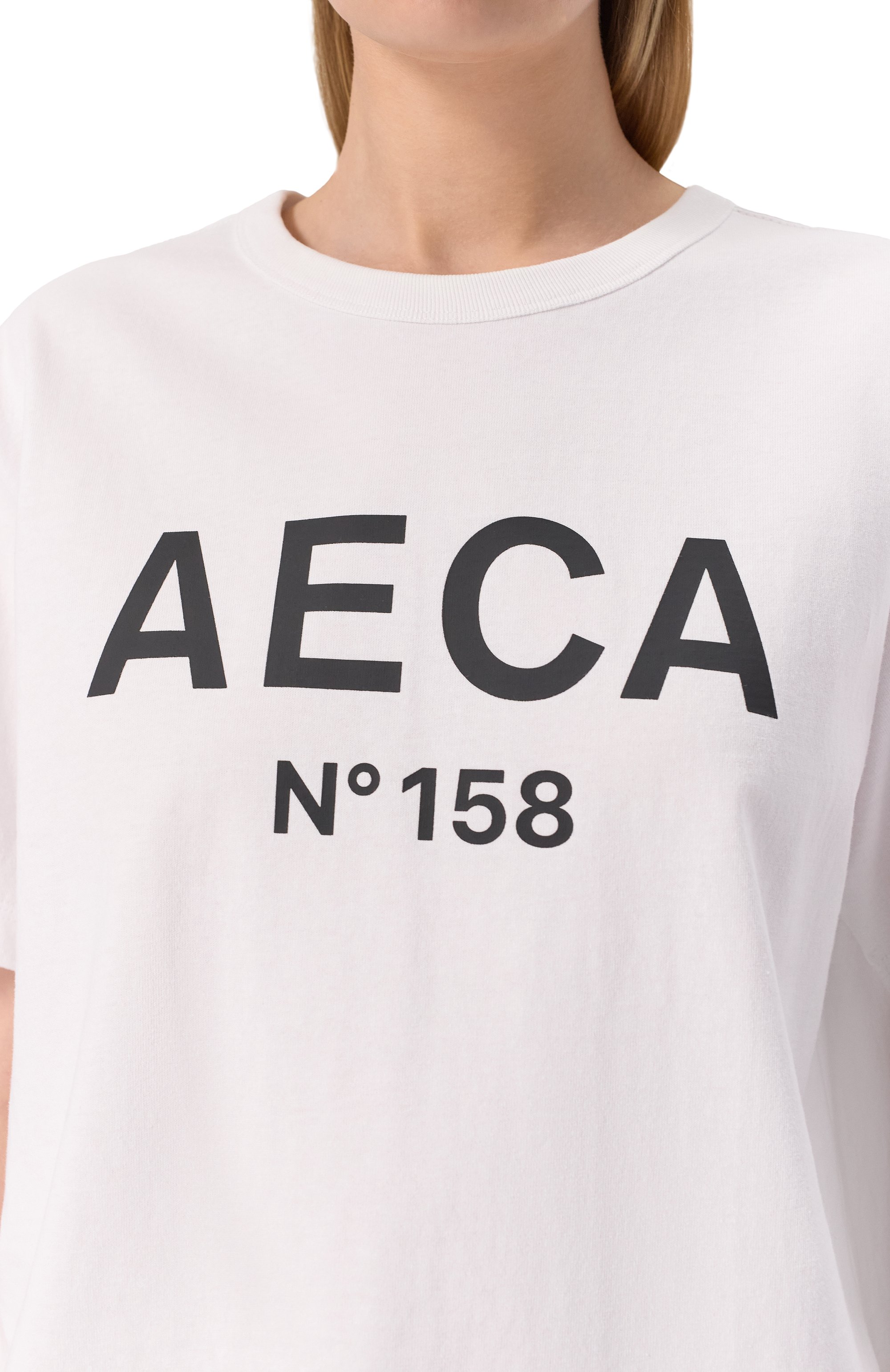 Хлопковая футболка AECA WHITE, арт. AWCMSSBBTTSST005A2.WHITE/BLACK (XL), фото 5