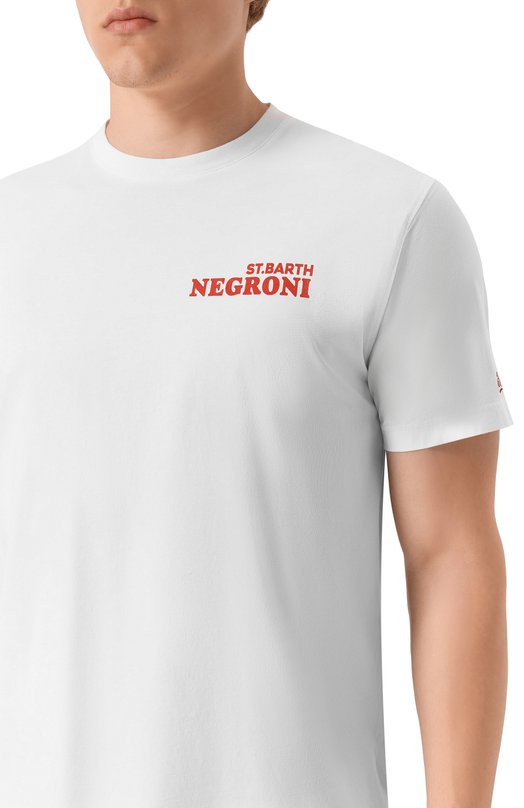 Хлопковая футболка MC2 Saint Barth STBM TSHIRT MAN/01272H Белый  STBM TSHIRT MAN/01272H Фото 5