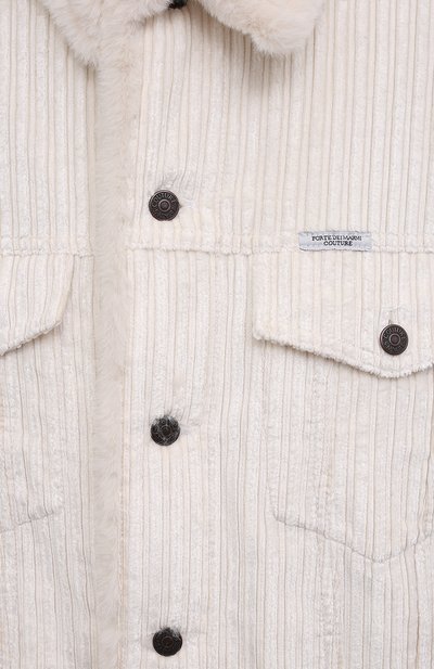 Вельветовая куртка FORTE DEI MARMI COUTURE кремового цвета по цене 71950 руб., арт. 21WF1393, фото 5 Вельветовая куртка FORTE DEI MARMI COUTURE, арт. 21WF1393, фото 5