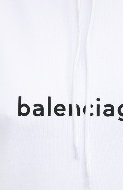 Хлопковое худи BALENCIAGA белого цвета по цене 93400 руб., арт. 578135/TIV55, фото 5 Хлопковое худи BALENCIAGA, арт. 578135/TIV55, фото 5