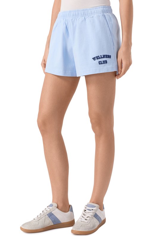 Хлопковые шорты Sporty and Rich SH037602010BL90 Голубой  SH037602010BL90 Фото 3