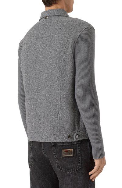 Комбинированная куртка-рубашка CAPOBIANCO серого цвета по цене 114000 руб., арт. 19M345.FS00., фото 4 Комбинированная куртка-рубашка CAPOBIANCO, арт. 19M345.FS00., фото 4