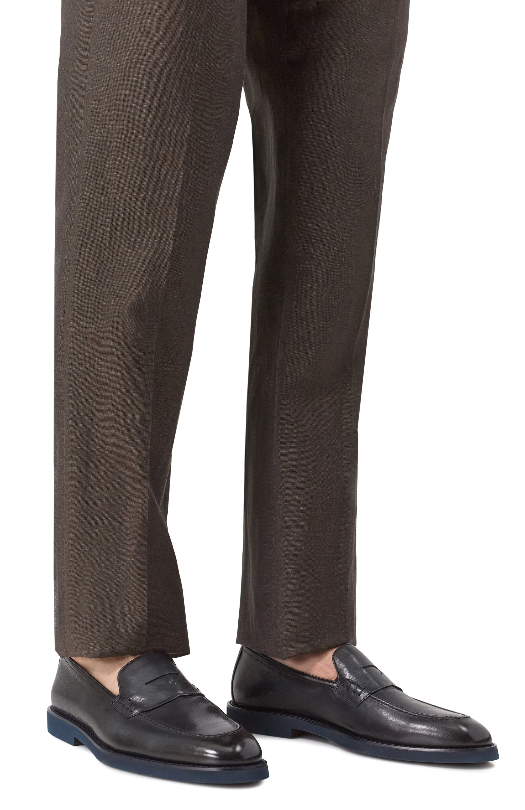 Кожаные пенни-лоферы DOUCAL'S, арт. DU3294SAL0UF188B, фото 3