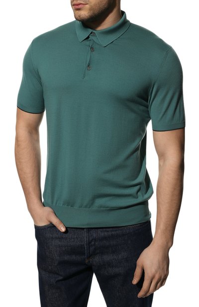 Шерстяное поло LORO PIANA зеленого цвета по цене 299500 руб., арт. FAM1878, фото 3 Шерстяное поло LORO PIANA, арт. FAM1878, фото 3