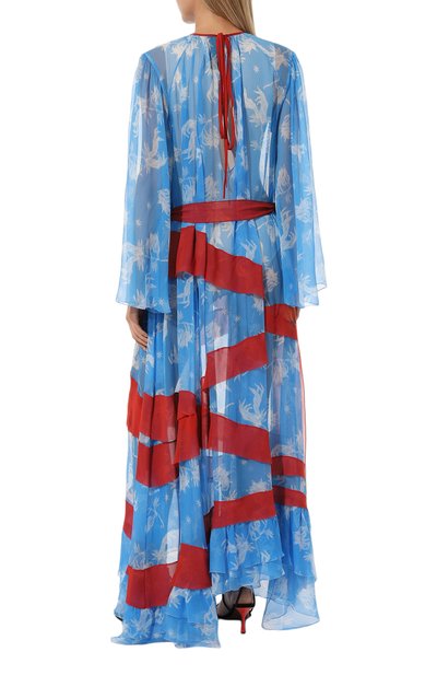 Шелковое платье ULYANA SERGEENKO голубого цвета по цене 350000 руб., арт. ABL002SS23Morocco0319т23, фото 4 Шелковое платье ULYANA SERGEENKO, арт. ABL002SS23Morocco0319т23, фото 4