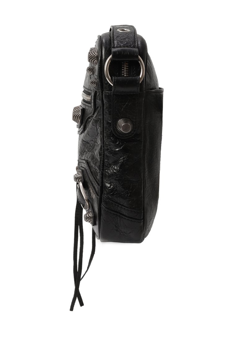 Мужская кожаная сумка le cagole BALENCIAGA черного цвета, арт. 719065/210KR | Фото 5 (Размер: small; Ремень/цепочка: На ремешке; Матери�ал: Натуральная кожа)