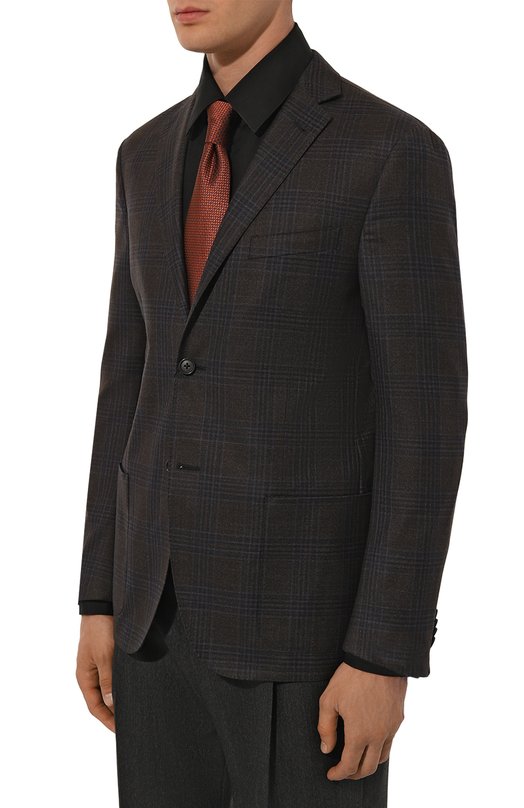 Шерстяной пиджак Corneliani 946002-9416277 Коричневый  946002-9416277 Фото 5