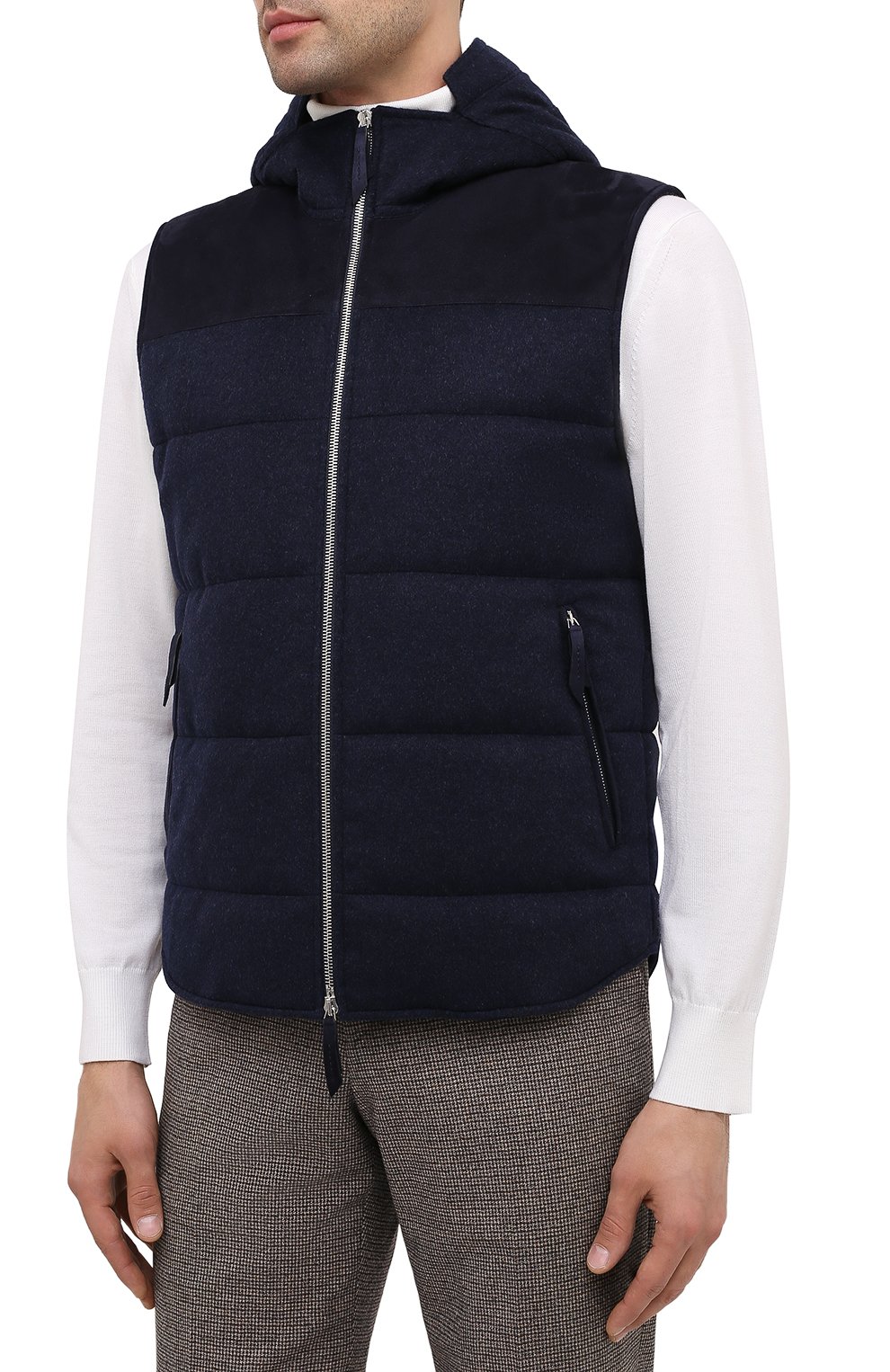 Кашемировый жилет с меховой отделкой ANDREA CAMPAGNA, арт. 94101H9IS2900, фото 4