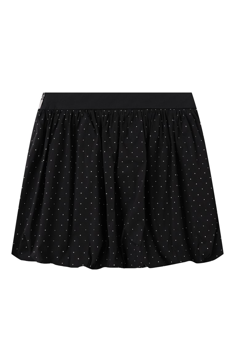 Детская хлопковая юбка MSGM KIDS черного цвета, арт. S5MSJGSK125 | Фото 2 (Материал подклада: Хлопок; Нос: Не проставлено; Материал сплава: Проставлено; Случай: Повседневный; Материал внешний: Хлопок; Ростовка одежда: 8 лет | 128 см, 12 лет | 152 см, 16 лет | 164 см, 10 - 11 лет | 140 - 146см, 6 лет | 116 см)