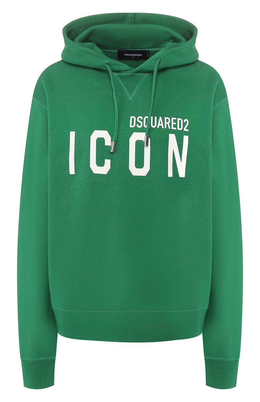 Хлопковое худи DSQUARED2 зеленого цвета по цене 26150 руб., арт. S80GU0002/S25042, фото 1 Хлопковое худи DSQUARED2, арт. S80GU0002/S25042, фото 1