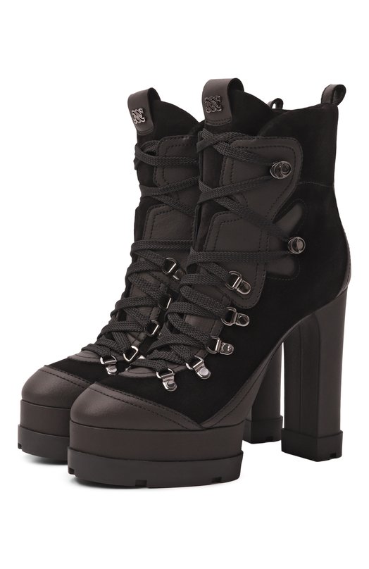 Кожаные ботильоны Nancy Casadei 1R538A1201/N0MAD Чёрный 1R538A1201/N0MAD