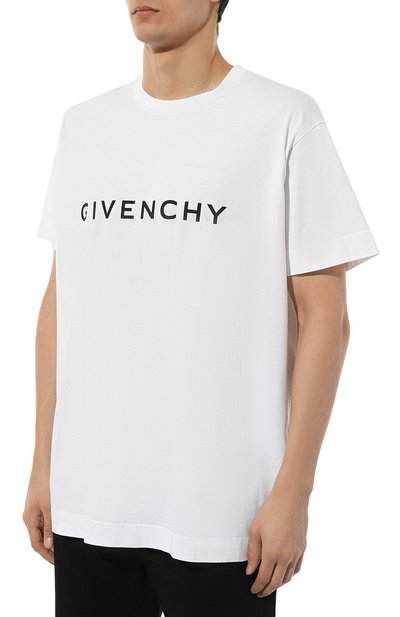 Хлопковая футболка GIVENCHY, арт. BM716N3YAC, фото 3
