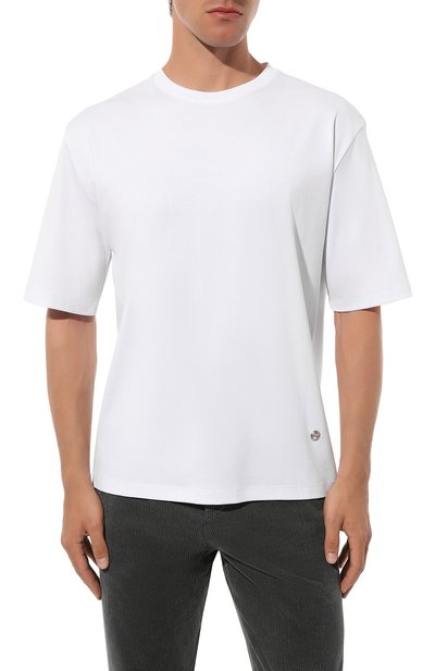 Хлопковая футболка STEFANO RICCI белого цвета по цене 37200 руб., арт. MNH4303820/LUXT, фото 3 Хлопковая футболка STEFANO RICCI, арт. MNH4303820/LUXT, фото 3