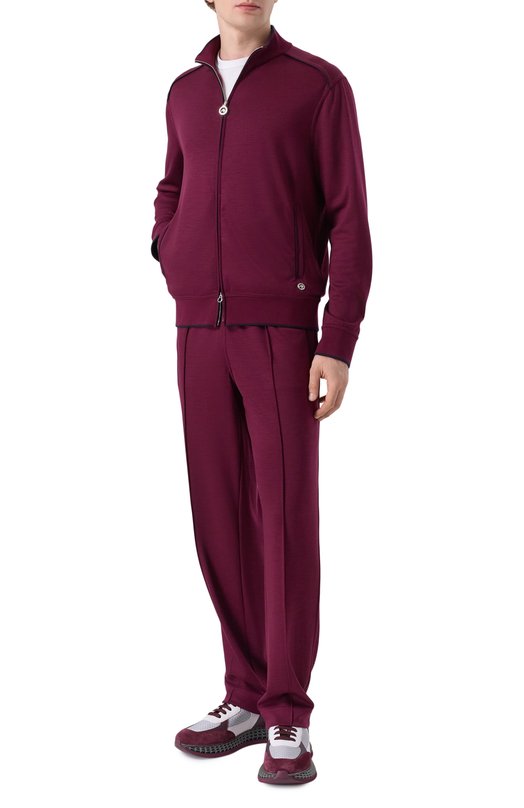 Шерстяные брюки Stefano Ricci K909049P3D/T25302 Бордовый  K909049P3D/T25302 Фото 2