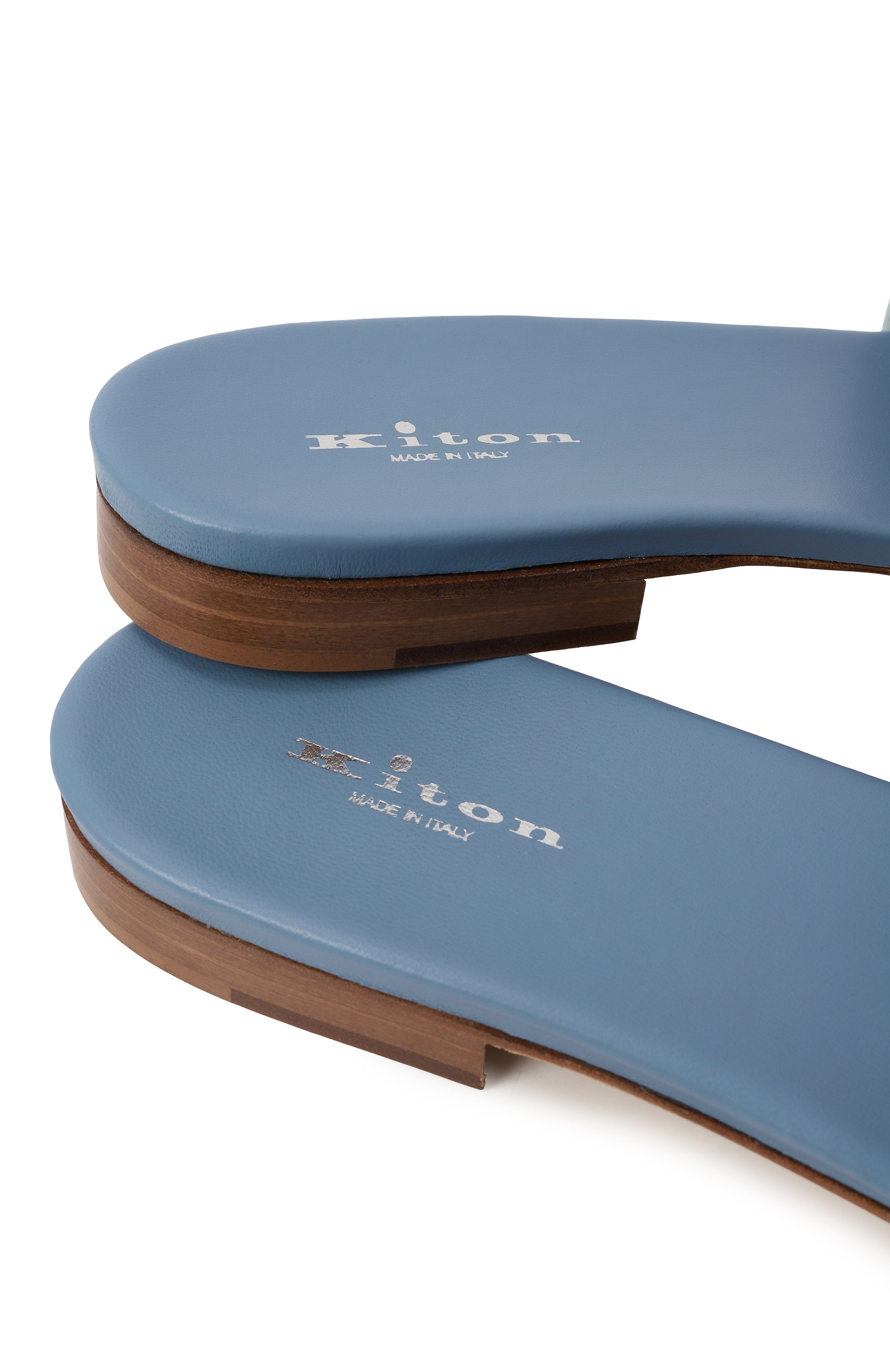 Замшевые шлепанцы KITON, арт. D57809N0100803, фото 7