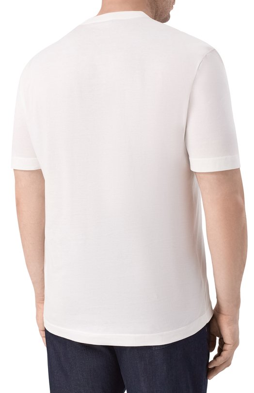 Хлопковая футболка Kiton UMM0745 Белый  UMM0745 Фото 4