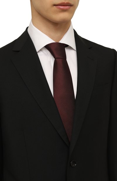 Шелковый галстук LANVIN темно-коричневого цвета по цене 15000 руб., арт. TIE/2053, фото 2 Шелковый галстук LANVIN, арт. TIE/2053, фото 2