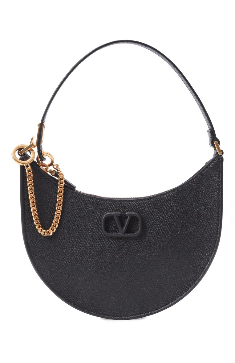Женская сумка vlogo signature mini VALENTINO черного цвета, арт. 6W2P0W19/RQR | Фото 1 (Материал: Натуральная кожа; Размер: mini)
