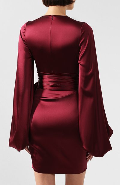 Шелковое платье ALEXANDRE VAUTHIER бордового цвета по цене 228500 руб., арт. 194DR1178 0192-1145, фото 4 Шелковое платье ALEXANDRE VAUTHIER, арт. 194DR1178 0192-1145, фото 4