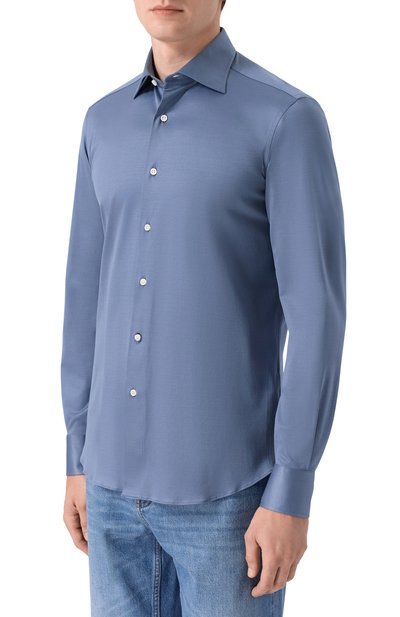 Хлопковая рубашка MVST, арт. SLIM/GABRIELLE/R0UND/1628-JERSEY (INTERL0CK), фото 3