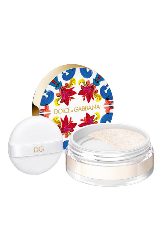 фото Рассыпчатая фиксирующая пудра solar glow, оттенок crystal 1 (10g) dolce & gabbana