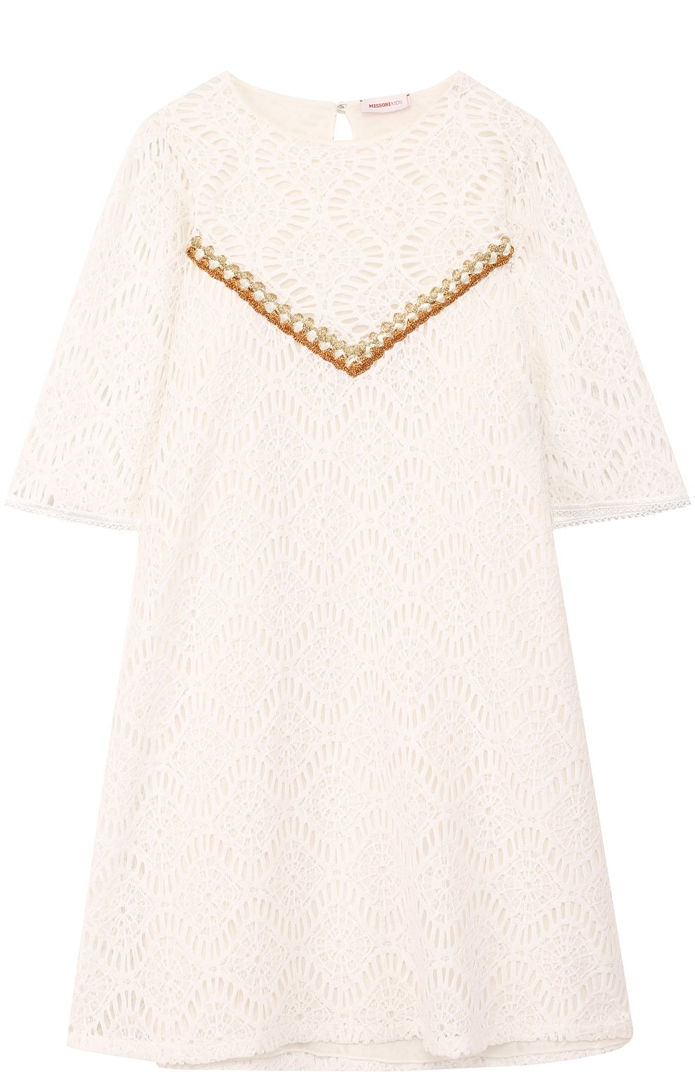 Кружевное мини-платье свободного кроя с металлизированной вышивкой MISSONI, арт. E18.BA.219640, фото 1