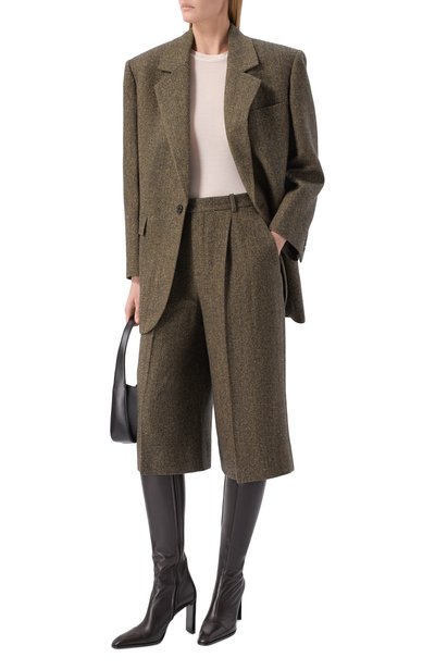 Женские шорты из шерсти и шелка SAINT LAURENT, арт. 866251/Y3L22
