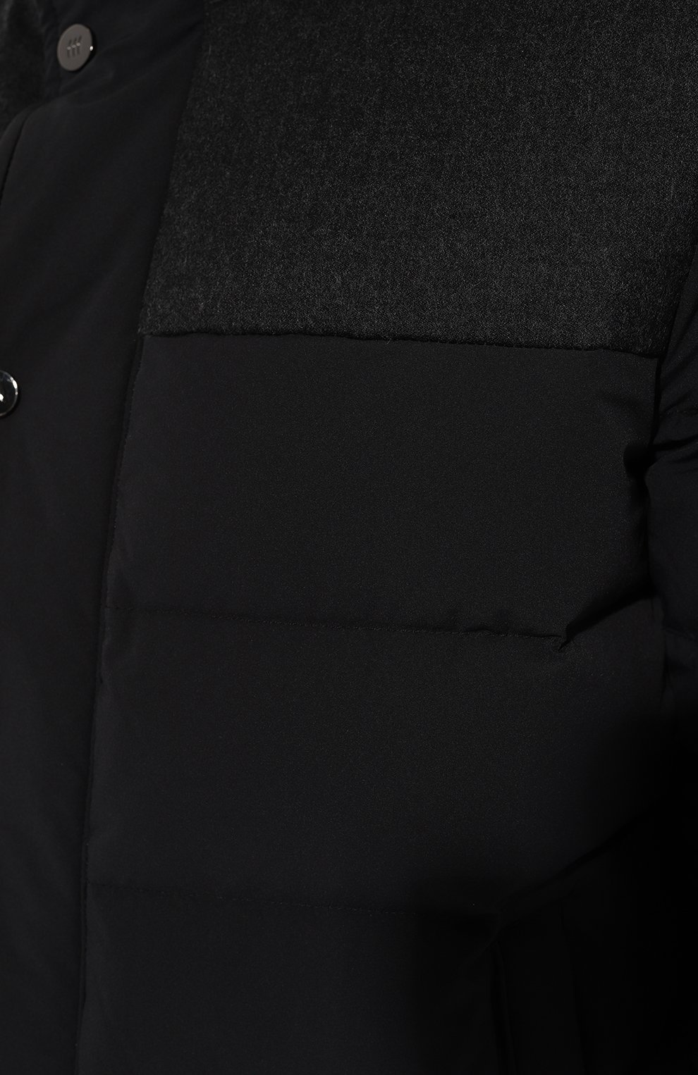 Пуховый бомбер с воротником из кролика HETREGO темно-серого цвета по цене 79150 руб., арт. 8N512R/B0RIS, фото 5 Пуховый бомбер с воротником из кролика HETREGO, арт. 8N512R/B0RIS, фото 5