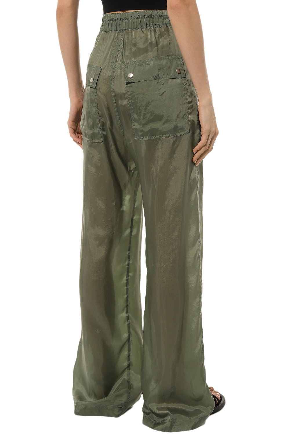 Брюки RICK OWENS хаки цвета по цене 82900 руб., арт. RP01C5361/J, фото 4 Брюки RICK OWENS, арт. RP01C5361/J, фото 4