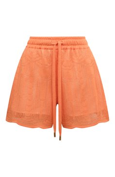 Женские шорты из вискозы FREEAGE оранжевого цвета, арт. S23.SR024.7000.805 | Фото 1 (Длина Ж (юбки, платья, шорты): Мини; Материал внешний: Вискоза; Материал сплава: Проставлено; Драгоценные камни: Проставлено; Стили: Кэжуэл)