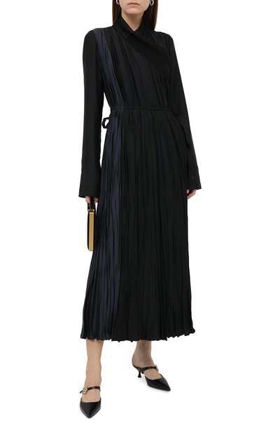 Платье из вискозы JIL SANDER черного цвета по цене 274000 руб., арт. JSWR505656-WR392002C, фото 2 Платье из вискозы JIL SANDER, арт. JSWR505656-WR392002C, фото 2