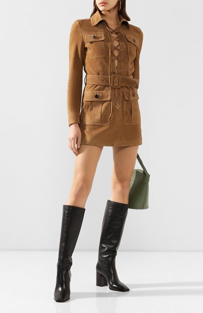 Замшевое платье SAINT LAURENT, арт. 613645/YCAU2, фото 2