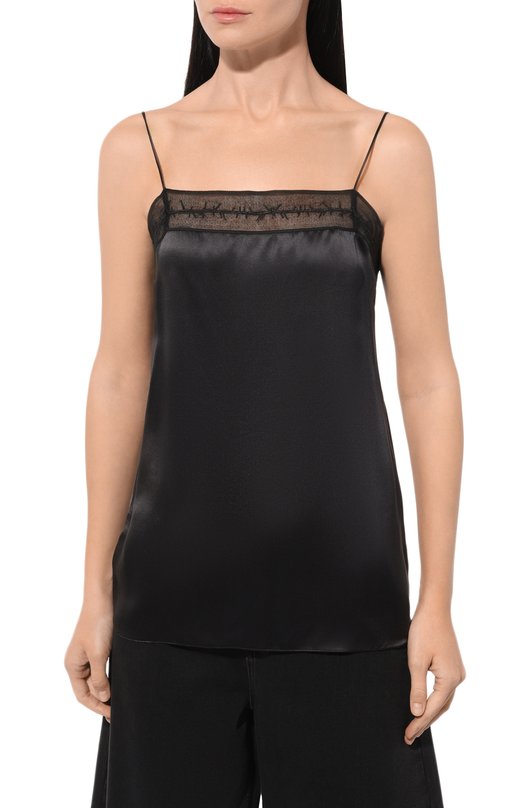 Шелковый топ Ann Demeulemeester 2402-W-T016-R-FA134-099 Чёрный  2402-W-T016-R-FA134-099 Фото 3