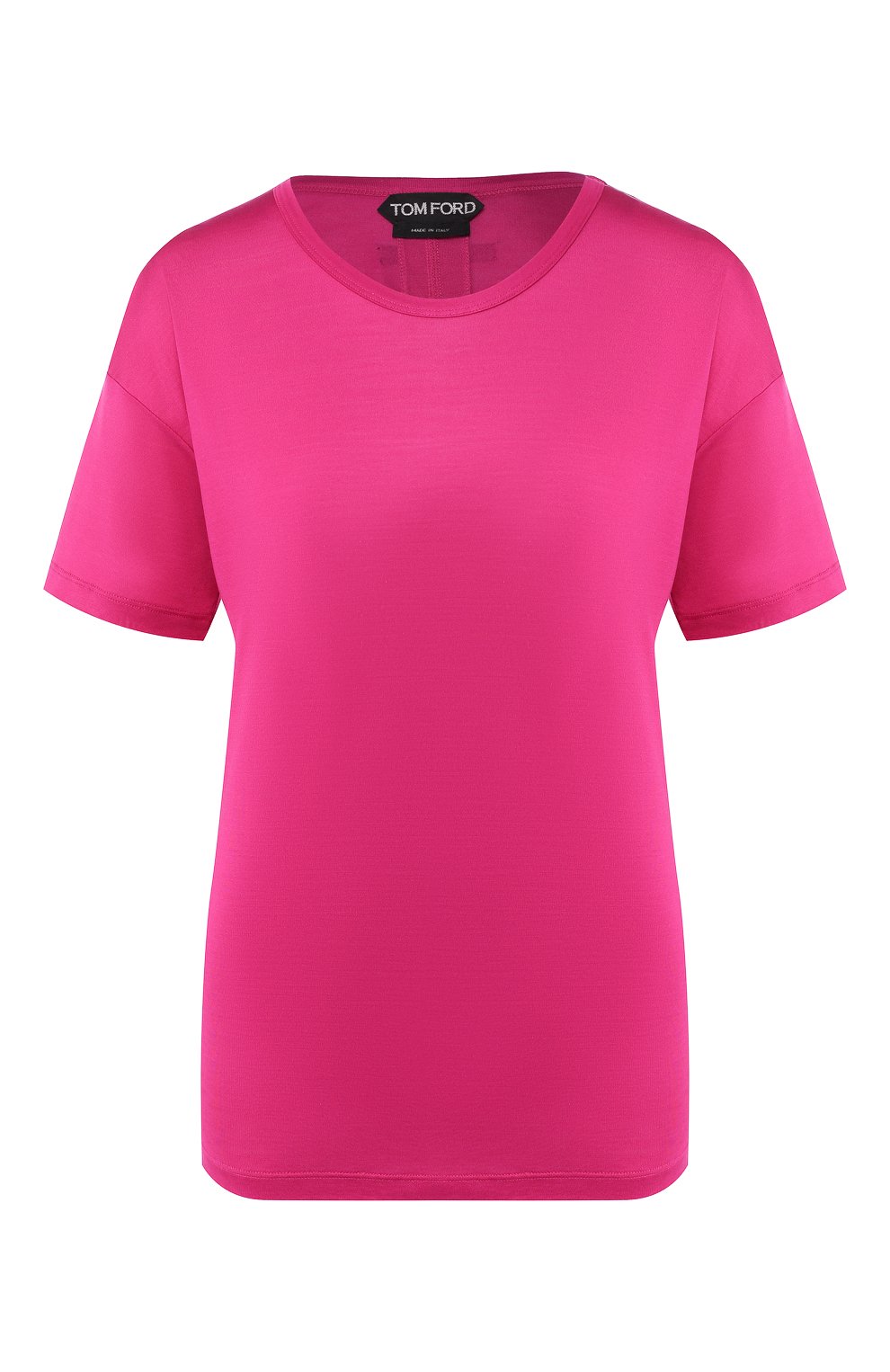 Шелковая футболка TOM FORD фуксия цвета по цене 105500 руб., арт. TSJ383-FAX025, фото 1 Шелковая футболка TOM FORD, арт. TSJ383-FAX025, фото 1