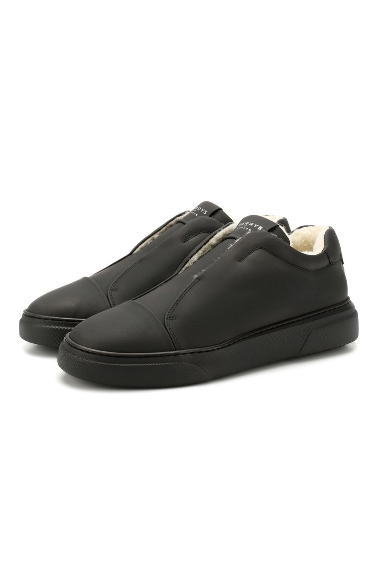 Мужские кожаные кеды HARRYS OF LONDON черного цвета, арт. TUBE WARM TECH LEATHER | Фото 1 (Подошва: Массивная; Статус проверки: Проверено, Проверена категория; Материал утеплителя: Овчина, Натуральный мех; Стили: Классический; Материал сплава: Проставлено, Проверено; Драгоценные камни: Проставлено; Материал внешний: Натуральная кожа; Кросс-КТ: Низкие)