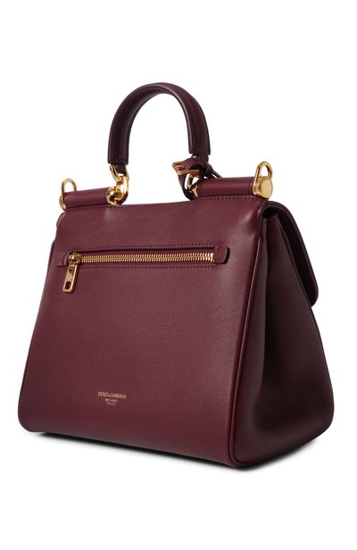 Сумка my sicily DOLCE & GABBANA бордового цвета по цене 313500 руб., арт. BB7781/B7321, фото 4 Сумка my sicily DOLCE & GABBANA, арт. BB7781/B7321, фото 4