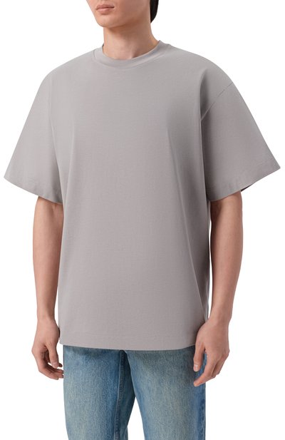 Хлопковая футболка 12 STOREEZ серого цвета по цене 7800 руб., арт. 136245, фото 3 Хлопковая футболка 12 STOREEZ, арт. 136245, фото 3