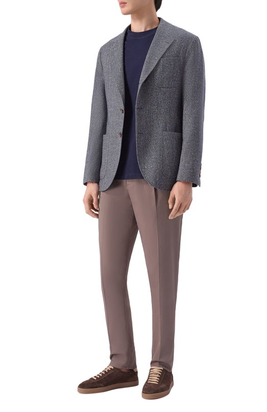 Хлопковая футболка Brunello Cucinelli M0B138440 Синий  M0B138440 Фото 2