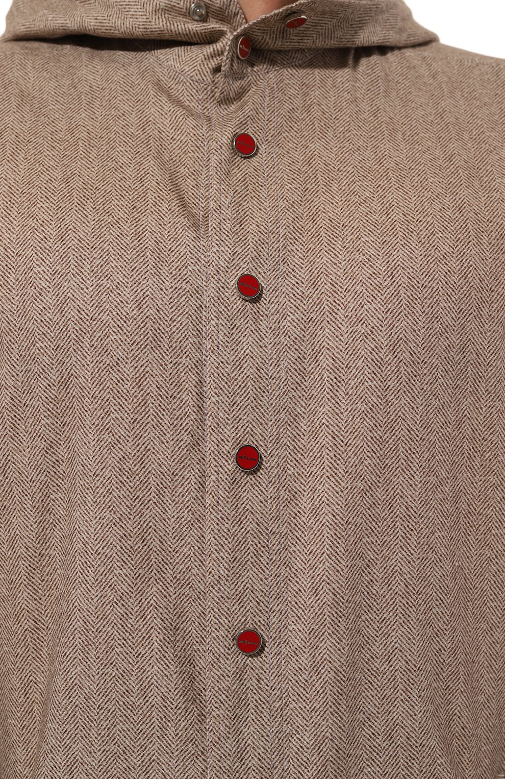 Хлопковая рубашка KITON бежевого цвета по цене 59950 руб., арт. UMCMARH0908603, фото 5 Хлопковая рубашка KITON, арт. UMCMARH0908603, фото 5