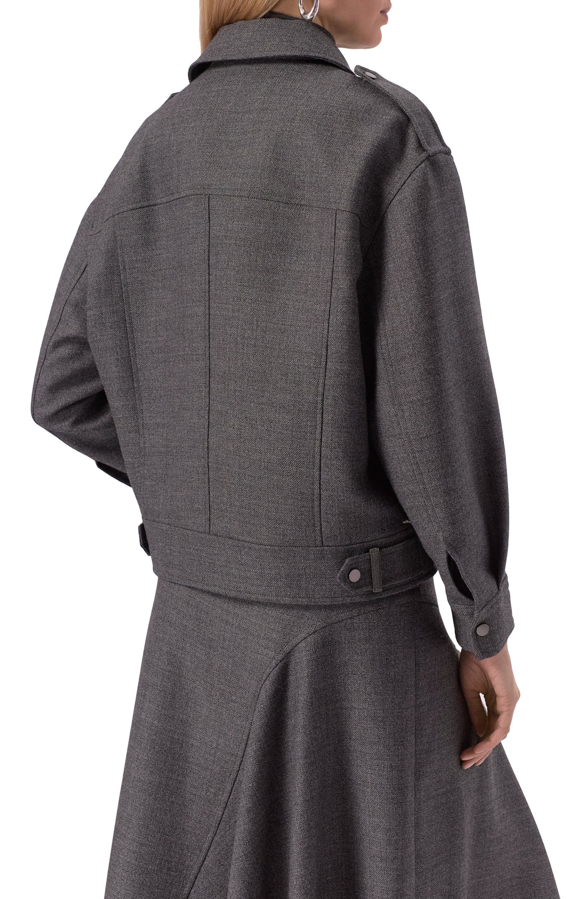 Шерстяная куртка BRUNELLO CUCINELLI темно-серого цвета по цене 351500 руб., арт. MD5737991P, фото 4 Шерстяная куртка BRUNELLO CUCINELLI, арт. MD5737991P, фото 4