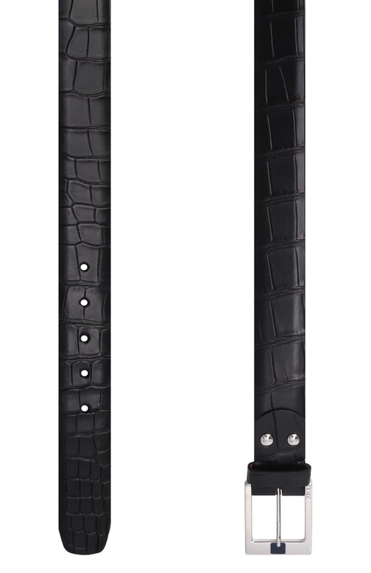 Ремень из кожи аллигатора Zilli B01135M1010VPALB0_001 Чёрный  B01135M1010VPALB0_001 Фото 3