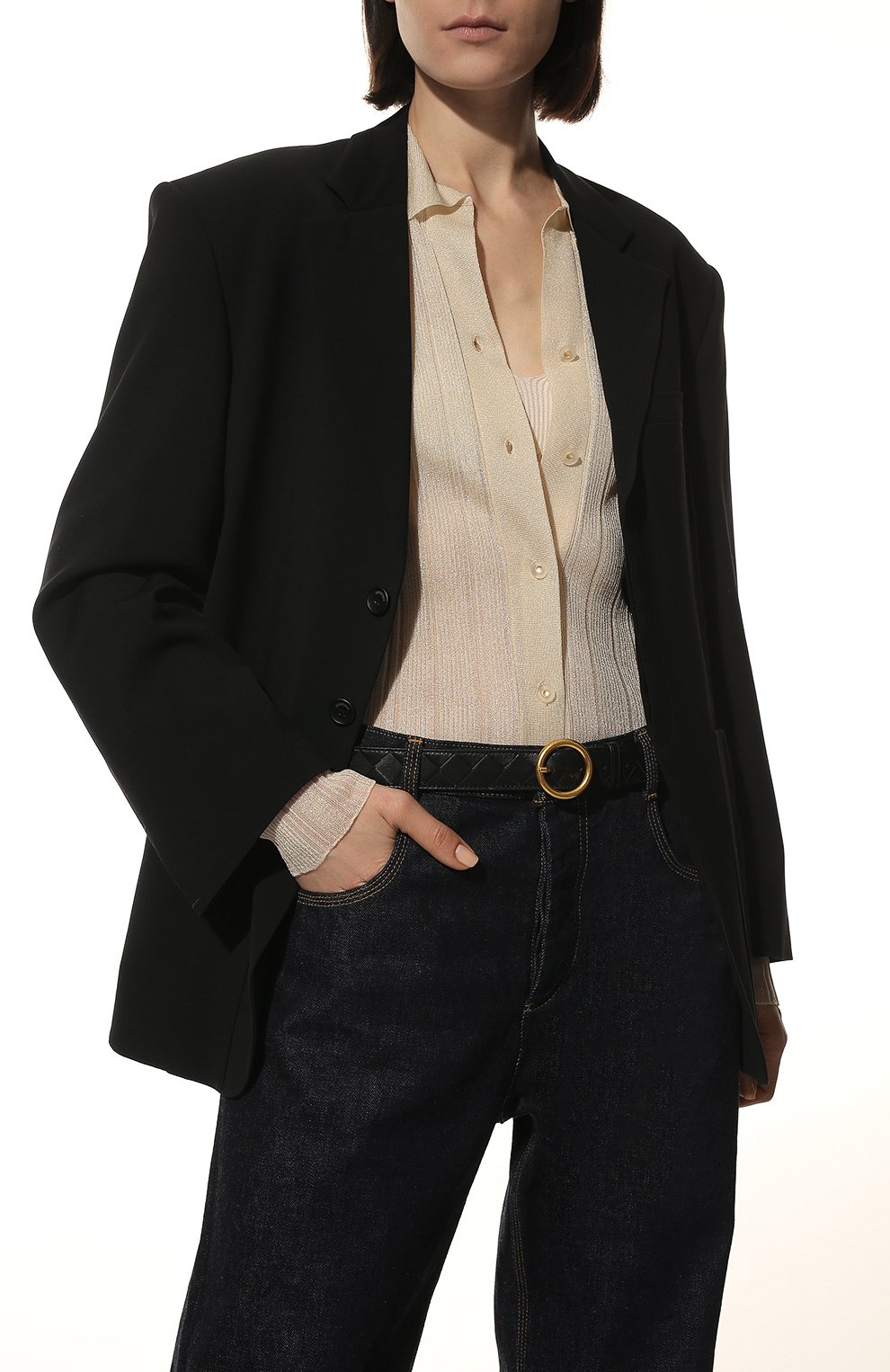 Кожаный ремень maxi intreccio BOTTEGA VENETA, арт. 608559/VCPP5, фото 2