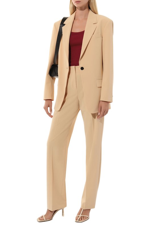 Хлопковая майка BOSS Orange Бордовый, фото 2