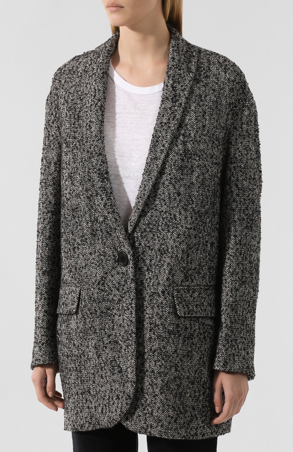 Жакет ISABEL MARANT ETOILE темно-серого цвета по цене 47900 руб., арт. VE0635-19A012E/BACKAL, фото 3 Жакет ISABEL MARANT ETOILE, арт. VE0635-19A012E/BACKAL, фото 3