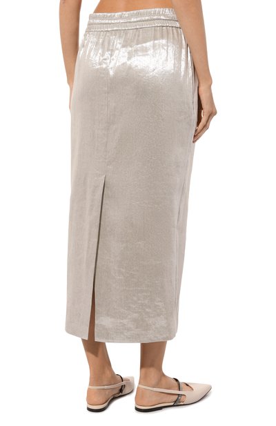 Льняная юбка BRUNELLO CUCINELLI, арт. ML155G3566, фото 4