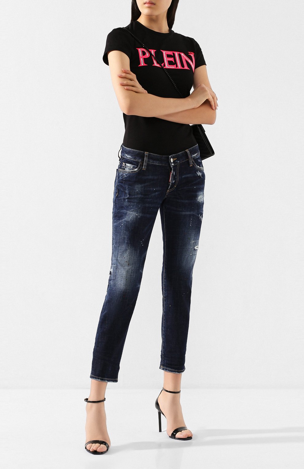 Джинсы DSQUARED2 темно-синего цвета по цене 43900 руб., арт. S75LB0268/S30664, фото 2 Джинсы DSQUARED2, арт. S75LB0268/S30664, фото 2