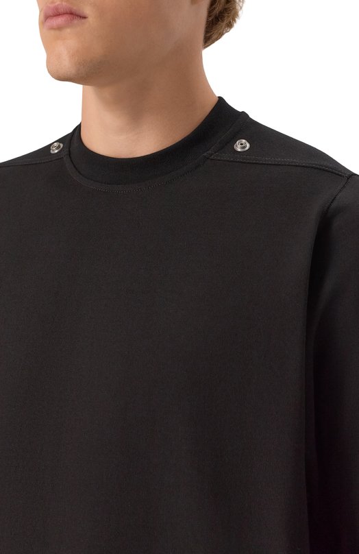 Хлопковая футболка Rick Owens RU02E1249/BAES2 Чёрный  RU02E1249/BAES2 Фото 5